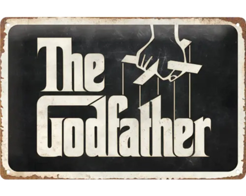 Metalen bord met de tekst The Godfather