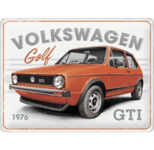 Volkswagen Golf GTI metalen bord, bouwjaar 1976
