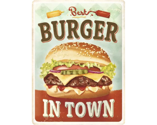 Decoratief burger motief voor aan de muur