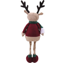 Decoratieve eland met gewei, sjaal en laarzen als kerstdecoratie