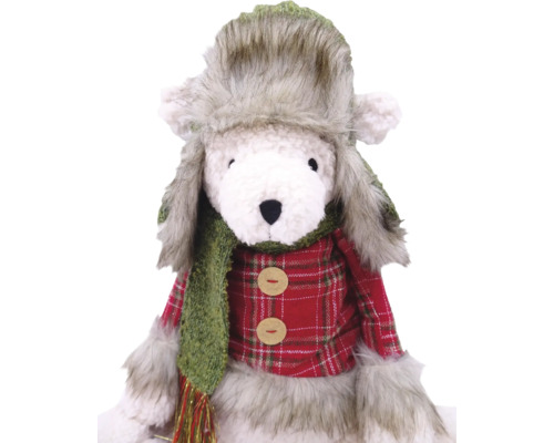 Teddybeer met wintermuts en sjaal
