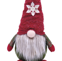 Decoratieve gnome met baard en muts met sneeuwvlok