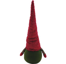 Decoratieve kerstkabouter met rode muts en groen lichaam als feestelijke decoratie