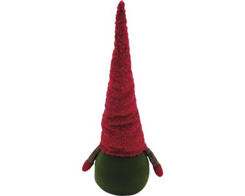 Decoratieve kerstkabouter met rode muts en groen lichaam als feestelijke decoratie