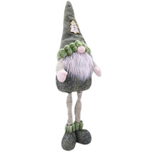Decoratief figuur kerstkabouter met boomapplicatie op de muts