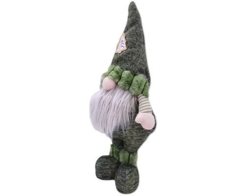 Decoratieve figuur Kerstkabouter staand met baard en muts