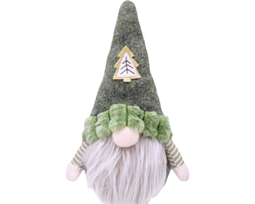 Kerstkabouter met baard en muts als decoratie