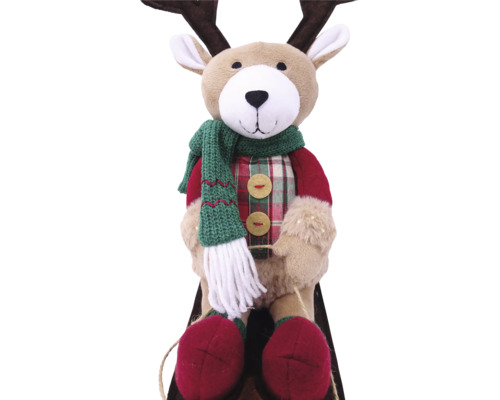 Decoratieve pluche rendier als kerstdecoratie