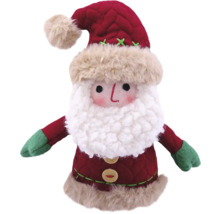 Decoratieve kerstman van stof met muts en baard