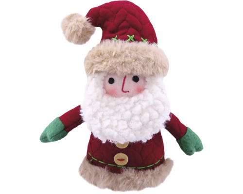Decoratieve kerstman van stof met muts en baard
