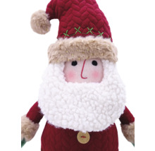 Kerstman decoratiefiguur met baard en rode muts