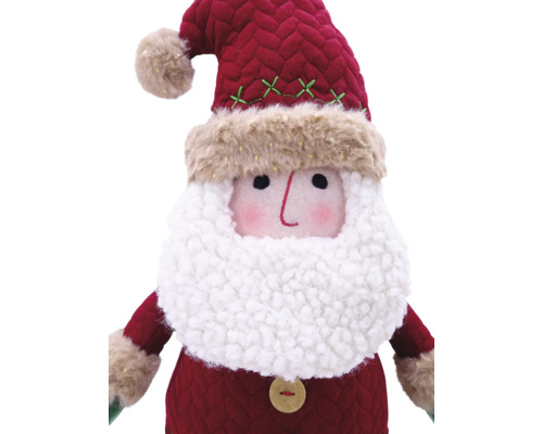 Kerstman decoratiefiguur met baard en rode muts