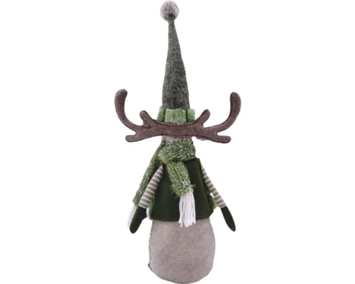 Decoratief elandfiguur met muts en sjaal