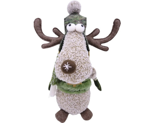 Decoratief figuur rendier met muts en gewei