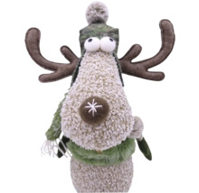 Decoratief rendierfiguur met muts en gewei