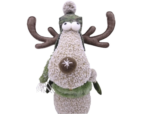 Decoratief rendierfiguur met muts en gewei