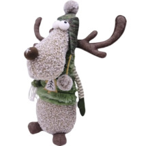 Decoratief elandfiguur met muts en gewei