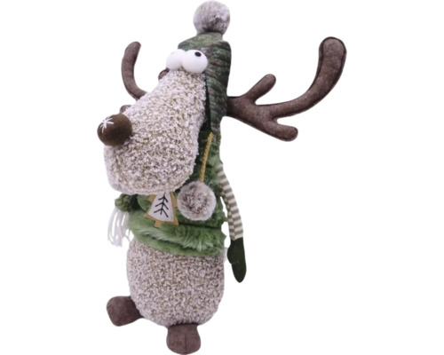Decoratief elandfiguur met muts en gewei