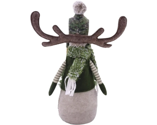 Decoratieve eland met muts en sjaal als kerstversiering