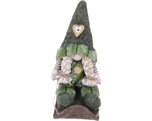 Decoratieve kerstkabouter met muts en sjaal