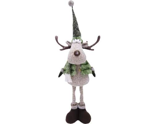 Decoratieve rendierfiguur met muts en sjaal