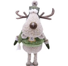 Decoratief rendierfiguur met muts en gewei