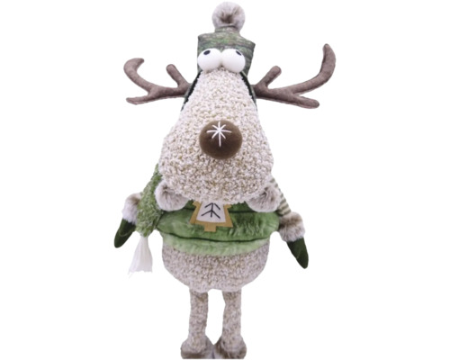 Decoratief rendierfiguur met muts en gewei