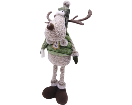 Decoratief figuur Rendier met muts en vest