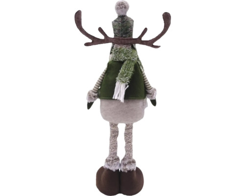 Decoratief rendierfiguur met muts en sjaal