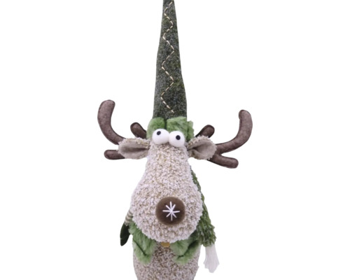 Decoratief rendierfiguur met muts en gewei