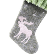 Decoratieve kerstsok met elandmotief en sterren