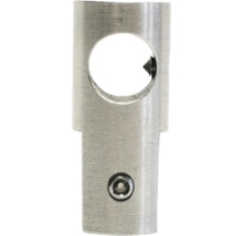 Metalen connector met stelschroef en boring