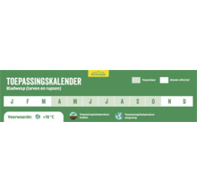 Toepassingskalender voor bladwespen (larven en rupsen)