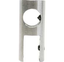 Metalen connector met boring en schroeven