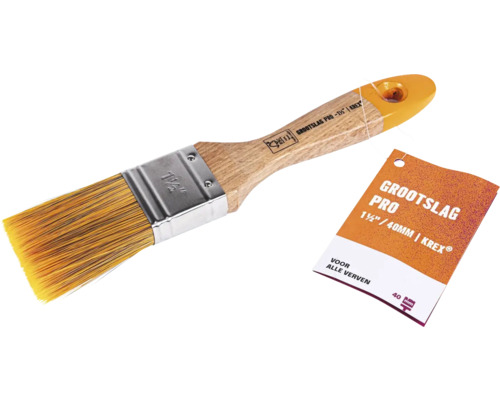 Verfkwast met houten handvat en 40 millimeter breedte