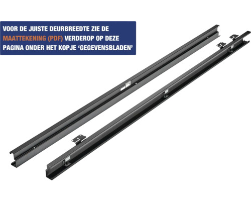 Twee zwarte deurrails