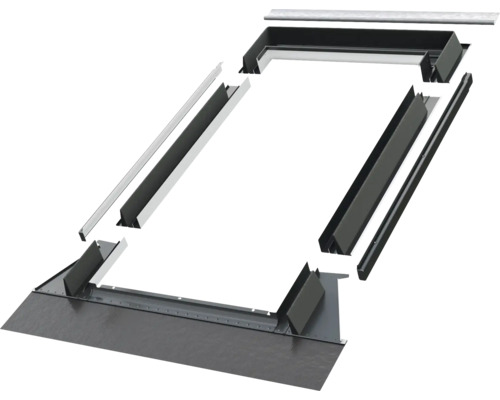 Afzonderlijke componenten van een dakraaminstallatieframe