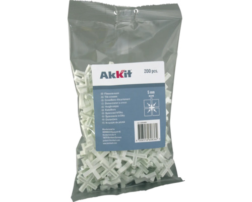 AKKIT Tegelkruisjes 5 mm, 200 stuks Verpakking tegelkruisjes, 5 mm, 200 stuks