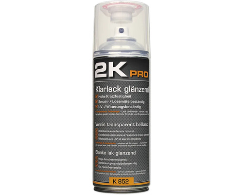 KWASNY 2K Pro spuitlak glans blanke lak 400 ml 2K Pro blanke lak glanzend in een spuitbus