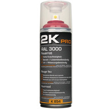 2K Pro spuitlak vuurrood RAL 3000, krasvast, benzinebestendig en UV-bestendig.