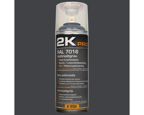 KWASNY 2K Pro spuitlak glans antracietgrijs (RAL7016) 400 ml 2K Pro RAL 7016 antracietgrijze lakspuitbus