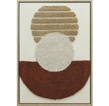 Decoratieve wandkunst met geometrische vormen en textuur