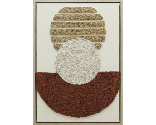 Decoratieve wandkunst met geometrische vormen en textuur