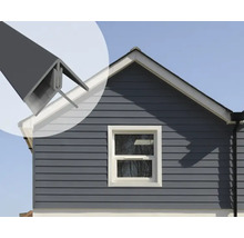 Aanzicht van een huis met gevelbekleding en bekledingsprofiel