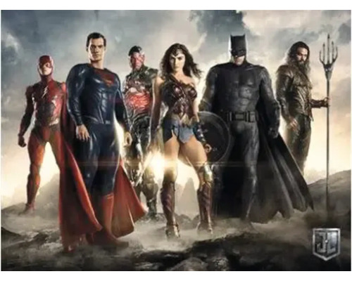 THE WALL Decopaneel Justice League 70x50 cm Justice League superheldenteam