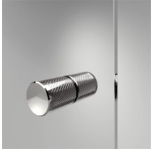 Douchecabinedeurgreep van metaal met gekarteld oppervlak