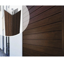 Houten gevelbekleding met hoekprofiel
