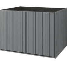 Rechthoekige plantenbak met geribbeld oppervlak