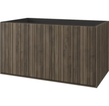 Wastafelonderkast met houten structuur