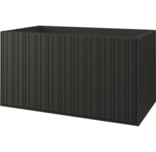 Rechthoekige plantenbak met verticale groeven